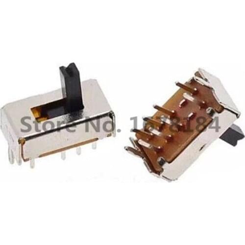 1000pcs SS23D07 SS23D07VG4 8 PINS 3 Position 2P3T Toggle Switch Double Vertical Sliding Switch Handle Length 4MM