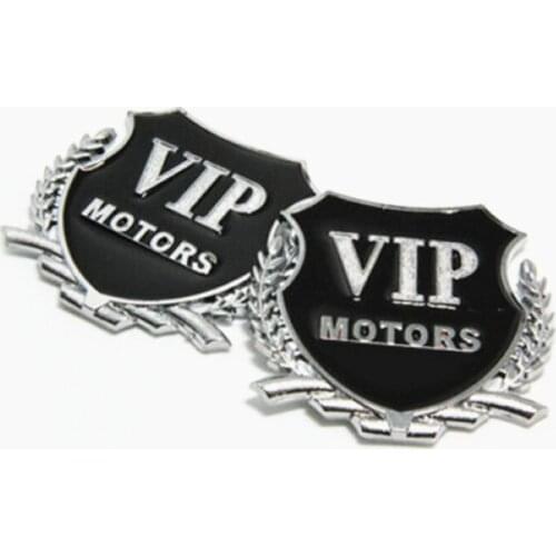 2pcs Car Styling 3D Logo VIP MOTORS Sticker Decal for Land Rover LR4 LR3 LR2 Range Rover Evoque Defender Discovery Freelander