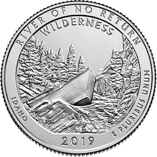 25th Cent National Park in the United States 50th Idaho Park 2019 100% Real Original Collection Coins Unc Genuine Coin