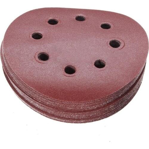 ABSF 30X 5inch 125mm 8 Hole 240 Grit Sand Sanding Disc Paper Random Orbit Hook And Loop