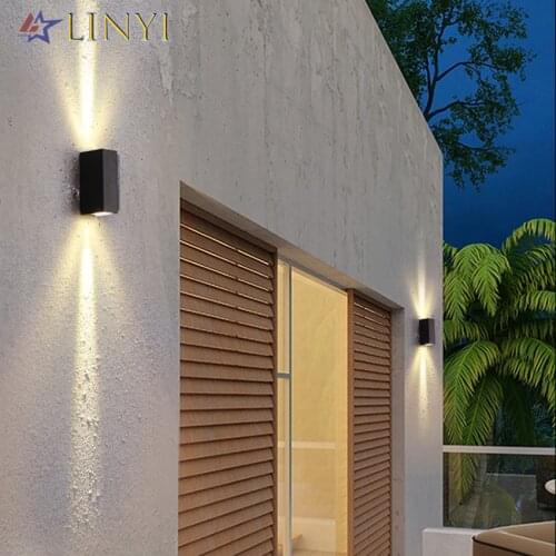Aluminum Outdoor Waterproof Wall Lamp LED Wall Light Wall Sconce Terrace Porch Garden Lights Black Wall Lamps Indoor Wall Lights