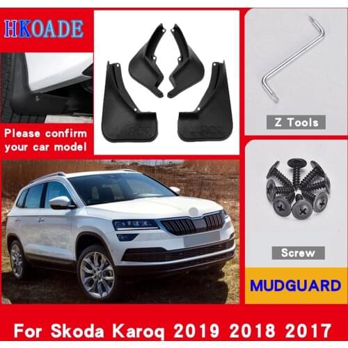Car Fender Mud Flaps For Skoda Karoq 2017 2018 2019 Mudguards Splash Guards Fender Mudflaps Car Fender Accessories