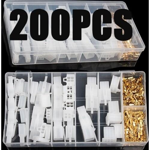 200Pcs/lot Automotive Electrical Wire Connector 2.8mm 2/3/4/6 Pin Male Female Cable Terminal Plug Kits For Motorcycle Car Boat