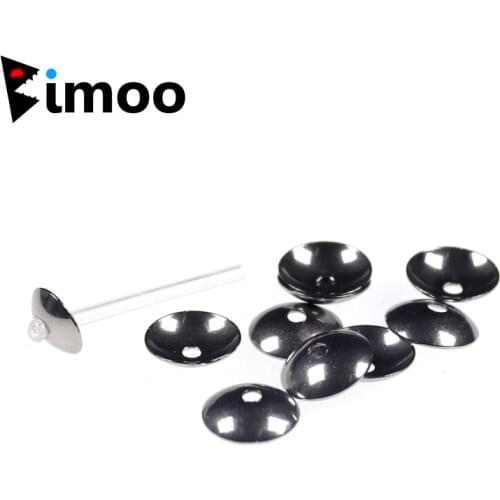 Bimoo 10PCS 2mm Brass Tube Fly Tying Cone Disc Tubefly Head Tying Material Plastic fly Main Tube Salmon Steelhead Fishing Bait