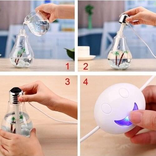 PolyGold Decorative LED Light Air Humidifier Steam Machine with 400 ml Water Tank