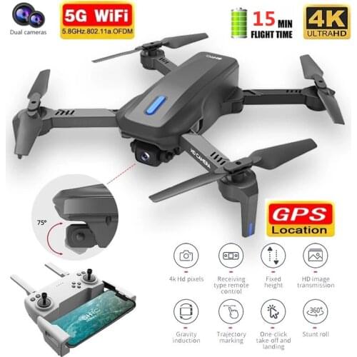 2.4G/5G RC Drone 4k HD Dual Camera WIFI FPV Foldable Drones Quadcopter RC Helicopter Flight Time 15 Minute VS SG108