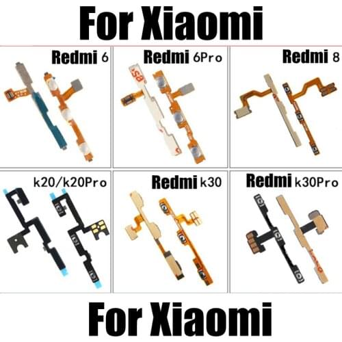 Button Mute key Switch On Off Volume Power Flex Cable For Xiaomi Redmi Note 7 8 9 7A 8A 9A 8T 9T K20 k30 Pro Plus Lite P Parts
