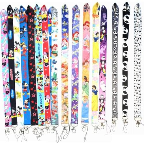 LT974 Wholesale 20pcs/lot Star wars Pooh Bear Stitch Mickey Toy Story id badge holder Lanyard for Key Key Chain Accessories