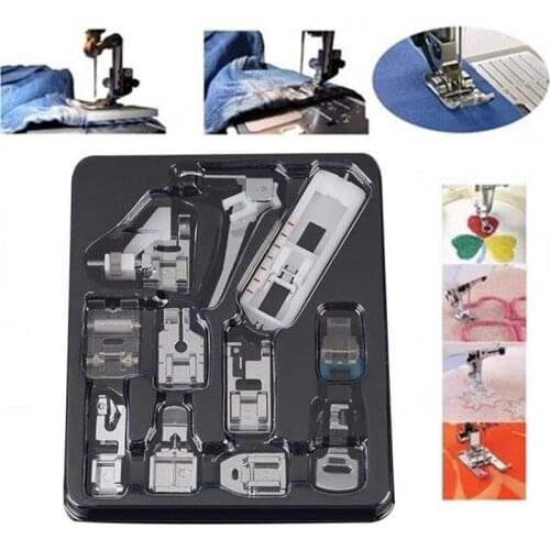 11 pcs AB Two models Domestic Sewing Machine Foot Presser Feet Kit Set Machine Accessory Practical For Brother Singer Janome