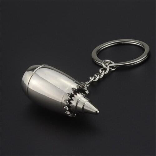 2021 New Design Metal Plane Engine Keychain Mini Jet Engine Keyrings Gifts Keychain Accessories