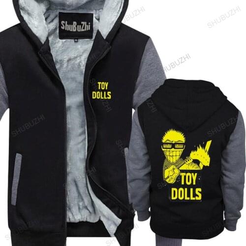 New arrived men hoodies winter TOY DOLLS IDLE GOSSIP WAKEY WAKEY ADICTS PUNK ROCK BAND RETRO VINTAGE cotton fleece jacket