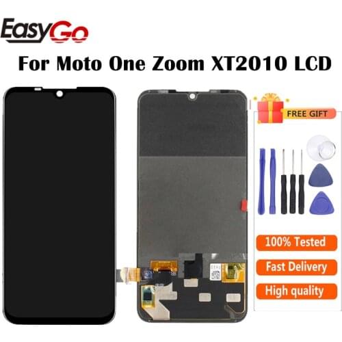Original New 6.39" For Motorola Moto One Zoom XT2010 Xt12010-1 LCD Screen Display Touch Glass Digitizer Assembly Free Shipping
