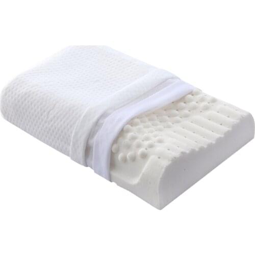 Pure Natural Massage Latex Pillow For Sleeping Neck Pain Relief Cervical Neck Protective Orthopedic Special Design Pillow