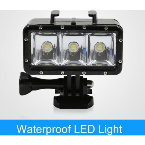 Underwater 30M Diving Light 3 High Power Waterproof LED Light for ENKN H9/H9R, M1, F60/F70, NTK99660 and other series camera