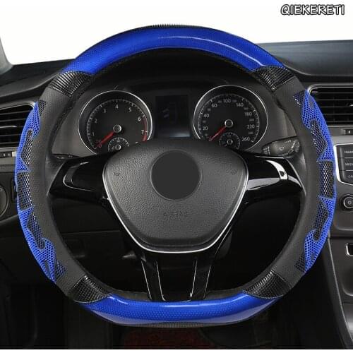 QIEKERETI Microfiber Leather Car Steering Wheel Cover For BORGWARD BX5 BX6 BX7 BXI7