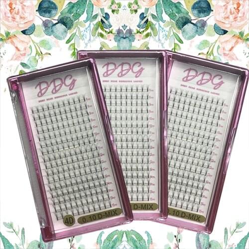 Fan Lash Extensions 16 Line 0.10 3D 4D 6D Mix Length C D Curl Lash Extensions Premade Volume Fans Long Stem Eyelash Extension