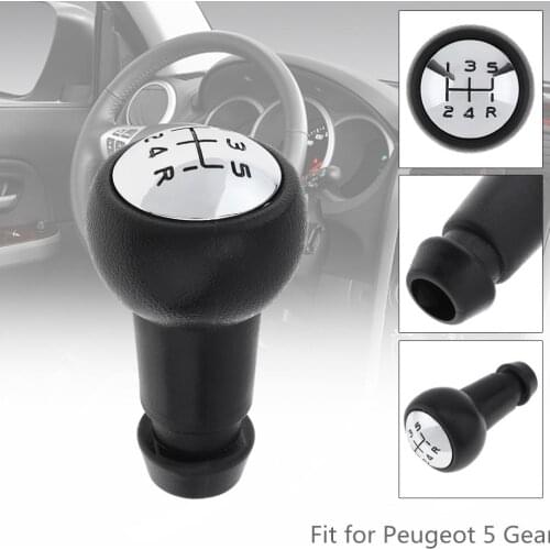 5 Speed ABS Car Manual Gear Shift Handball Knob Car Accessories Fit for Peugeot 106 206 306 406 207 307 407 2008