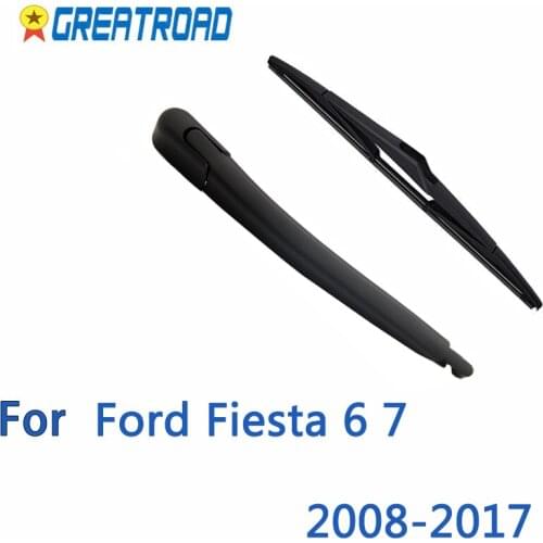 Wiper 12" Rear Wiper Blade & Arm Set Kit For Ford Fiesta 6 7 2008-2017 2016 2015 2014 Windshield Windscreen Rear Window