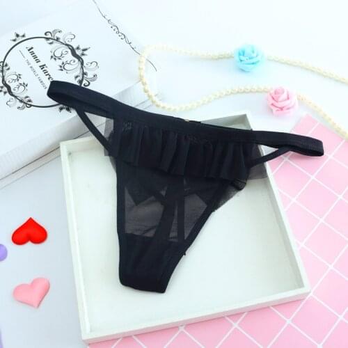 Sexy Lace Panties Women Transparent Low-Waist Underpant Hollow Out G String Thong Female Underwear Lingerie