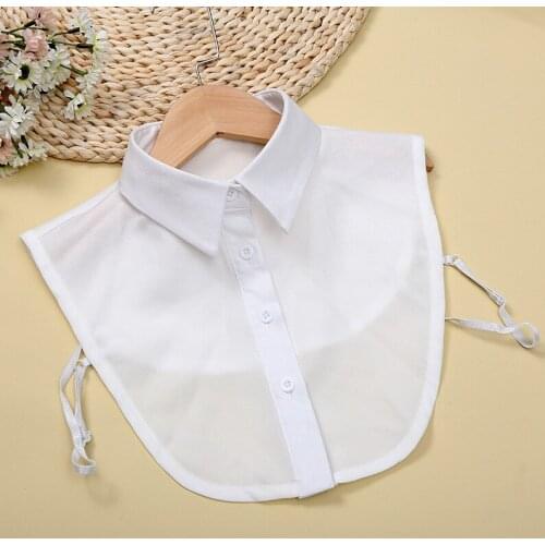 Chiffon Fake Collars for Women Detachable Collars Shirt False Collar Lapel Shirt Half Blose Removable Nep Kraagie Accessory