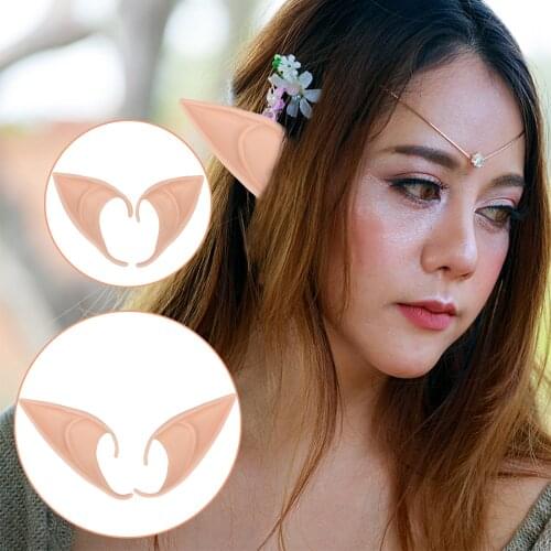 Fairy Angel Dress Up Elven High Simulation Halloween False Ears Props Soft Harmless 1Pair Cosplay Latex Elf Ears