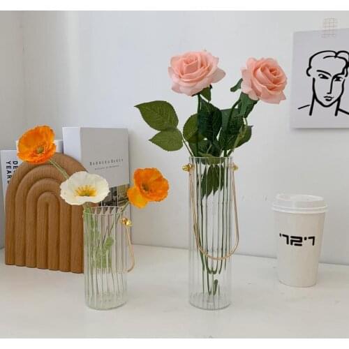 Table Decor Glass Modern Glass Vases for Flower Arrangements Transparent Flower Vase Living Room Decor Vase Decoration Home