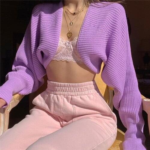Y2k sweater womens sweater pullovers harajuku streetwear casual fashion 2021coat Drawstring halter short sweater knit jacket