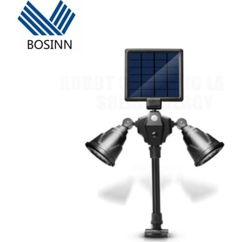 Solar spotlight 36led outdoor IP65 double-head PIR Motion Sensor projector lamp Landscape garden lawn flood light