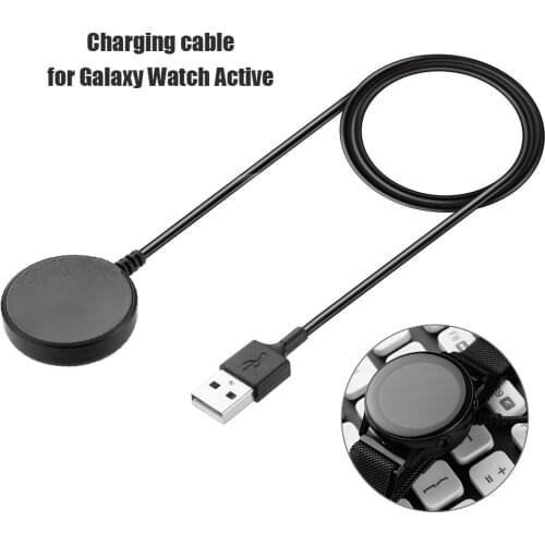 Smart Watch Wireless Charging Cable Charger for Samsung Galaxy Watch Active SM-R500 Smartwatch 1m USB Charging Cable