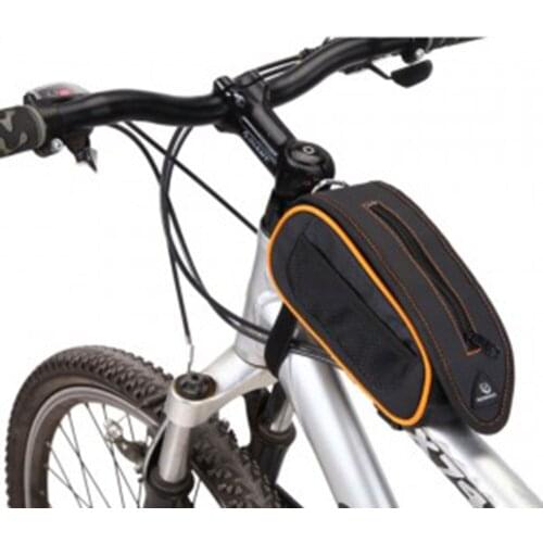 Bike Bag Frame Front Top Tube Cycling Bag With Rainproof Cover PU MTB Pack Pouch Frame Holder Bicycle Accessories Outdoor