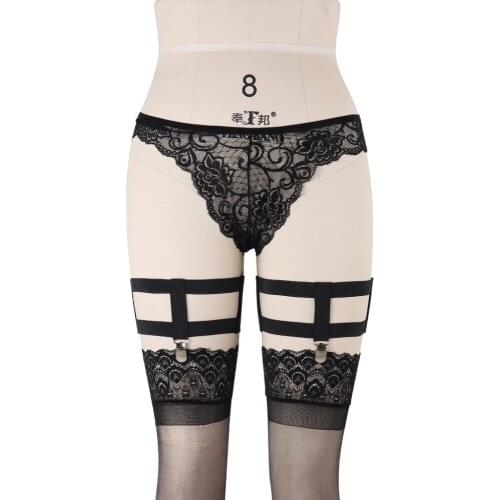 BODY HARNESS Womens Sexy Garter belt high wais Bondage Harness Lingerie Black Elastic Strappy Suspender garter Burningman Rave
