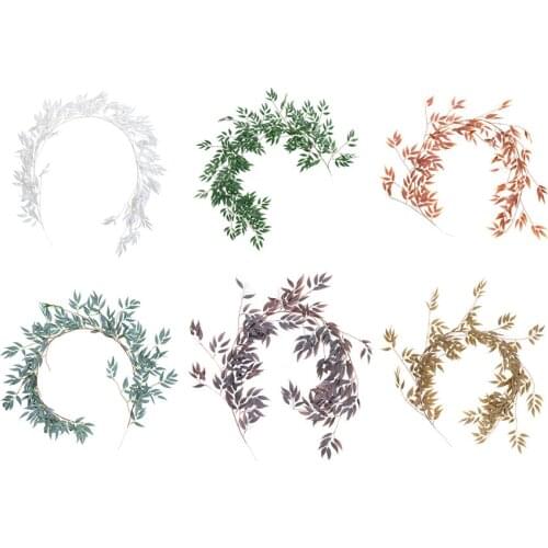 180cm Length Artificial Willow Vine Simulation Plant Home Plastic Vine Green Leaf Decoration