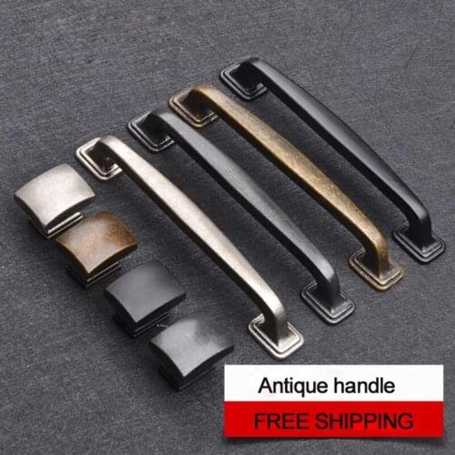 2PCS Free Shipping vintage distress Furniture Handles Antique Kitchen Cabinet Wardrobe door Pulls 5" Dresser Cupboard Knobs 96mm