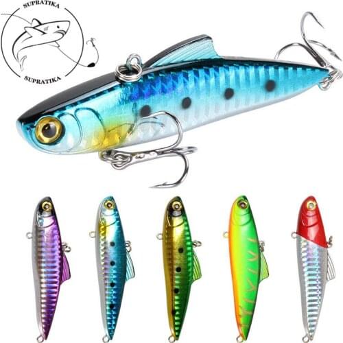 5pcs/set 8.5cm/21.4g Artificial VIB Plastic Hard Bait Bionic Bait 6# With Hook Depth Dive 0.5-3M Wobbler Sea Fishing Lure