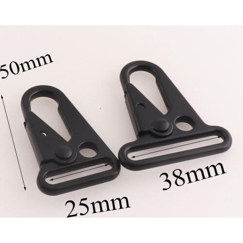 6 Pcs Black Clasps Hook Claws 1 1/2" Carabiner Snap Buckle Gate Bag Purse Hook Strap Handbag Snap-25MM/38MM