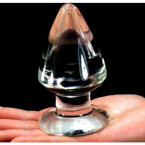 6cm Large Crystal Glass Anal Plug Vagina Plug Big Butt Plug Anal Pleasure Wand Anal Sex Toys for Women Female Male Sex Products