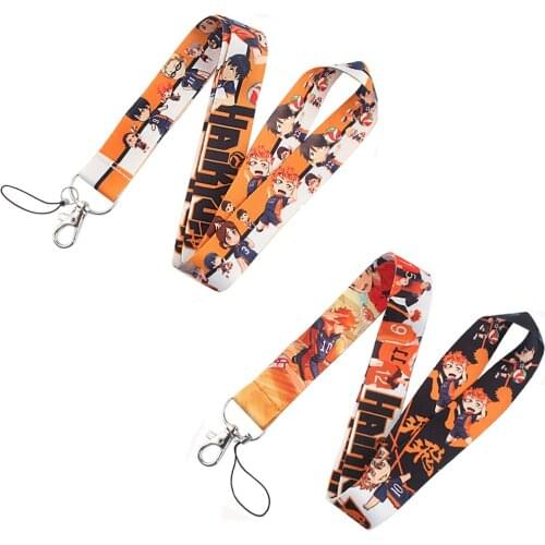 Anime Haikyuu!! Lanyard For Key Chain USB ID Badge Holder Phone Strap Keycord Necklace Webbing Ribbon DIY Hang Rope Accessories