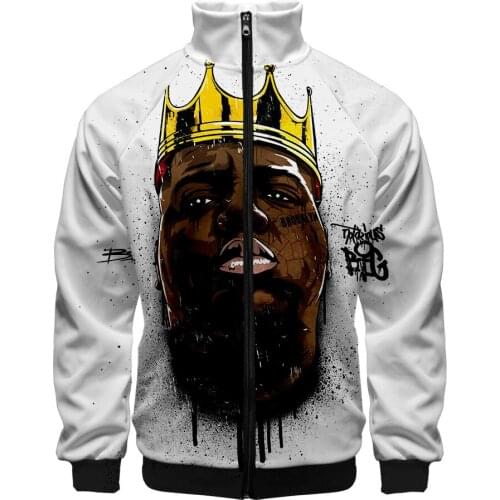 B.I.G. 3D Mans Jackets and Coats Casual Biggie Smalls Rapper Hip Hop Jacket Spring Blouson Homme Bomber Jackets Tops