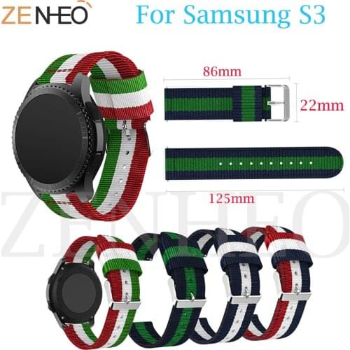 Colorful Nylon Strap For HUAMI Amazfit Stratos 2/2S Band Strap for Samsung Gear S3 Classic/ Frontier Watchband 22mm Smart Watch