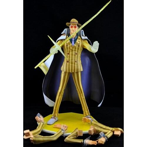 POP Deluxe Kizaru Borsalino Action Figure Anime ONE PIECE Figurine PVC Assemble Excellent Model Toy Good Gift Collectables 26cm