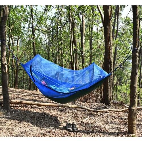 Camping Hammock with Insects Proof Mesh Net - Indoor Outdoor Backpacking & Travel, Portable Sleeping Bed