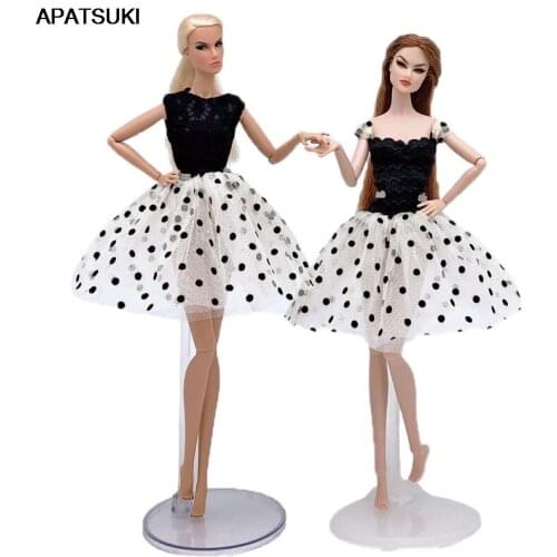 Toys For Children Fashion Doll Dress for Barbie Dolls Clothes for 1/6 Dolls Short Polka Skirts for 11.5" Doll DIY Accessories