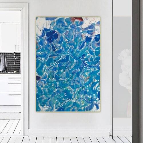 Sam Francis Canvas Oil Painting"Untitled 26"Wall Art Aesthetic Western Art Decor Home Living Room Interior Decoration