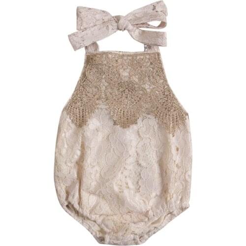 Pudcoco US Stock Newborn Infant Baby Girl Clothes Lace Cotton Sleeveless Jumpsuit Romper Outfits Kids Clothes