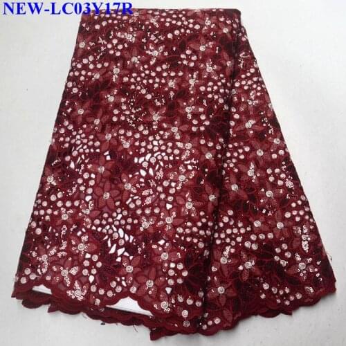 2019 Fashion african Tulle lace fabric with stones embroidery french tulle lace fabric material 5 yards For Party Dress BGS03