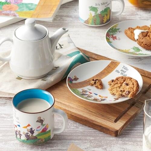 Milk Coffee Mug Cute Cartoon Student Breakfast Coffee Cup Funny Travel Coffee Mug Vaso Termico Water Bottle Home BA50MK