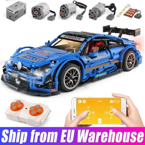 Mould King 13073 APP Remote Control C63 Racing Car MOC-6687 Motorized AMGed Cars Model Building Blocks Brick Kids Christmas Gift