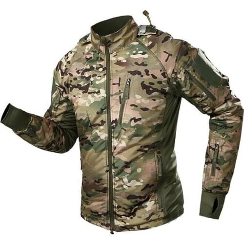 Mounchain Men Waterproof Lightweight winter Warmer hiking Jacket Plush Warm Hunting Camouflage Tactical Jacket