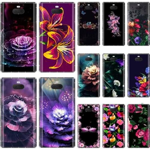 Flowers Pattern For Sony Xperia X XA XA1 XA2 XA3 XZ XZ1 XZ2 XZ3 XZ4 L1 L2 L3 Plus Compeact Soft TPU Case