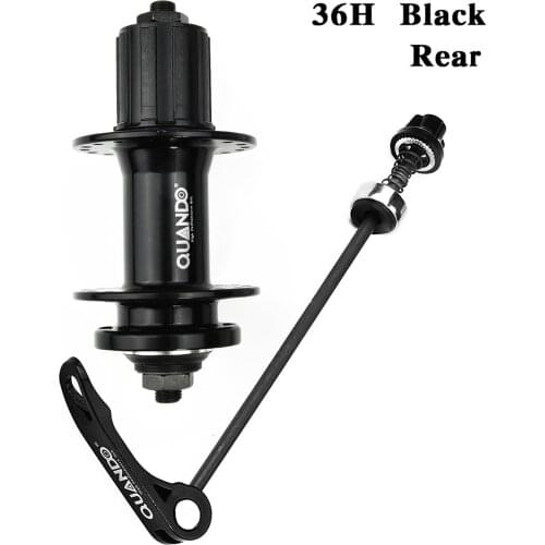 QUANDO Cassette Disc Brake Hub Mountain Bike 32/36 Holes Single Rear Hub Set Aluminum Body Rear Hub For 6/7/8/9/10 Speed